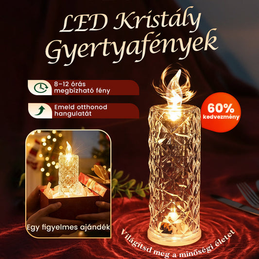 【✨1+2 ingyenes 】Romantikus, elemmel működő LED-es láng nélküli gyertyák