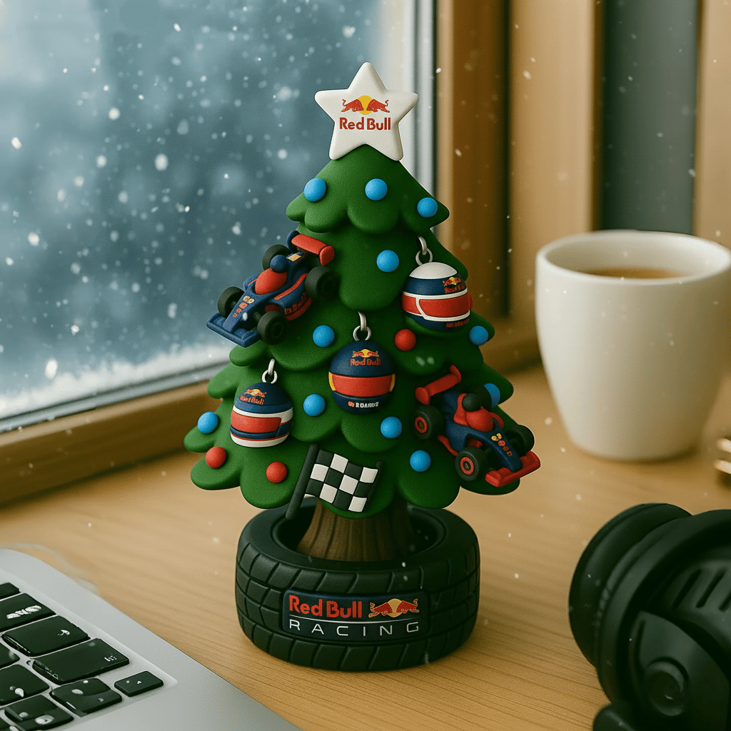 🎄🏎️ Miniatűr F1-es csapatstílusú karácsonyfa