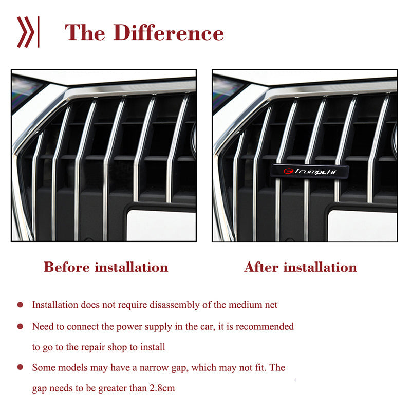 Forró akció ✨50% kedvezmény ✨Stílusos, hangulatos LED lámpa logóval az autó középső hűtőrácsára