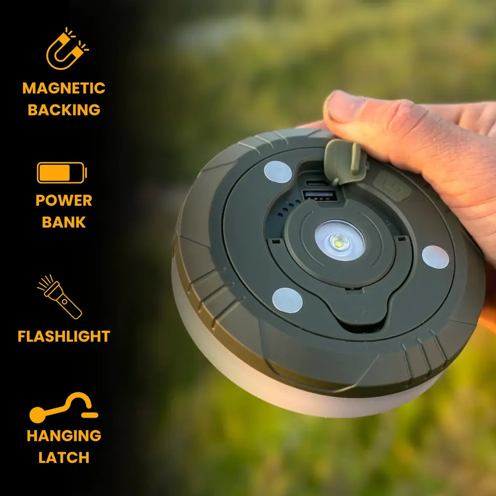 Camp Lamp™💡 10 méteres, kihúzható fényfüzér 🔋 8 órás akkumulátor-üzemidő 🌈 Több színbeállítás ⚙️ Másodpercek alatt beállítható