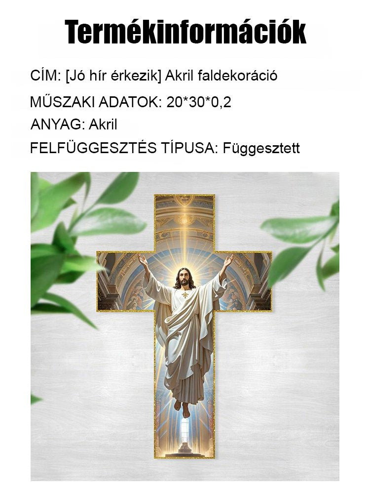"Evangelium jön" akril fali dekoráció