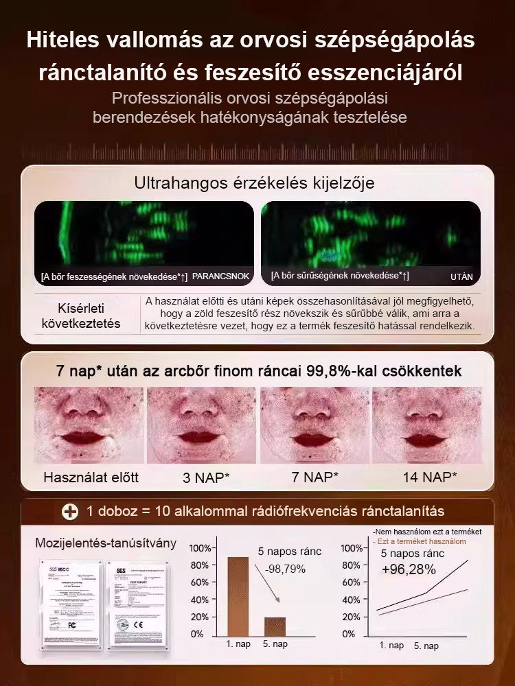 10 évvel fiatalabb egy másodperc alatt” ránctalanító krém