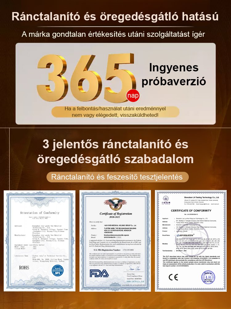 10 évvel fiatalabb egy másodperc alatt” ránctalanító krém