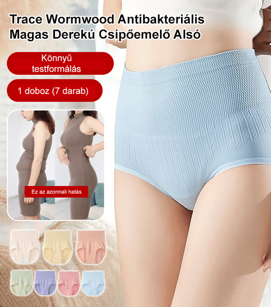 Magas derekú, hasleszorító, fenékemelő, varrat nélküli, üröm antibakteriális alsónemű