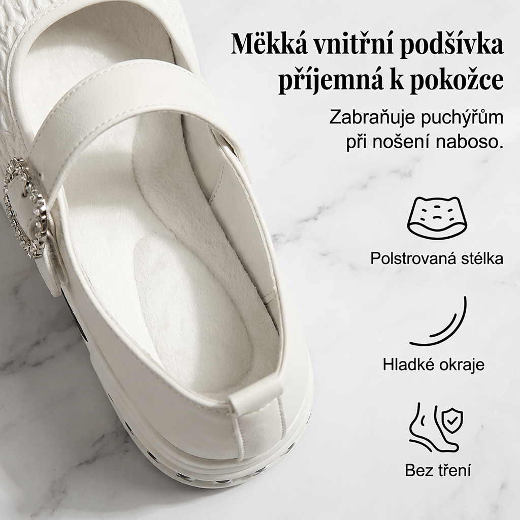 Azonnali, kényelmes alaknövelés női platform Mary Jane papuccsal, légáteresztő, szőtt felsőrésszel. Utánvétes fizetés! 👡