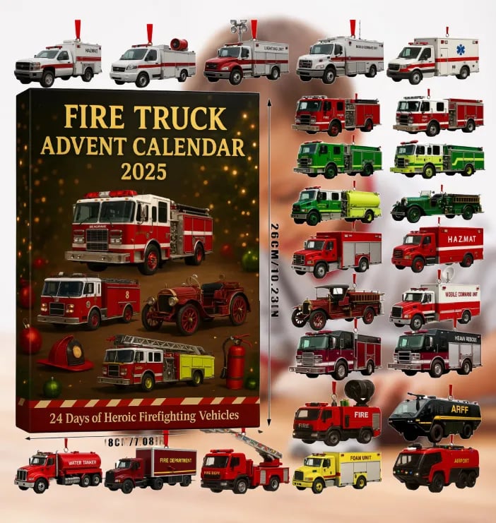 🚒🔥TŰZOLTÓAUTÓ ADVENTI NAPTÁR 2025🎁🌲