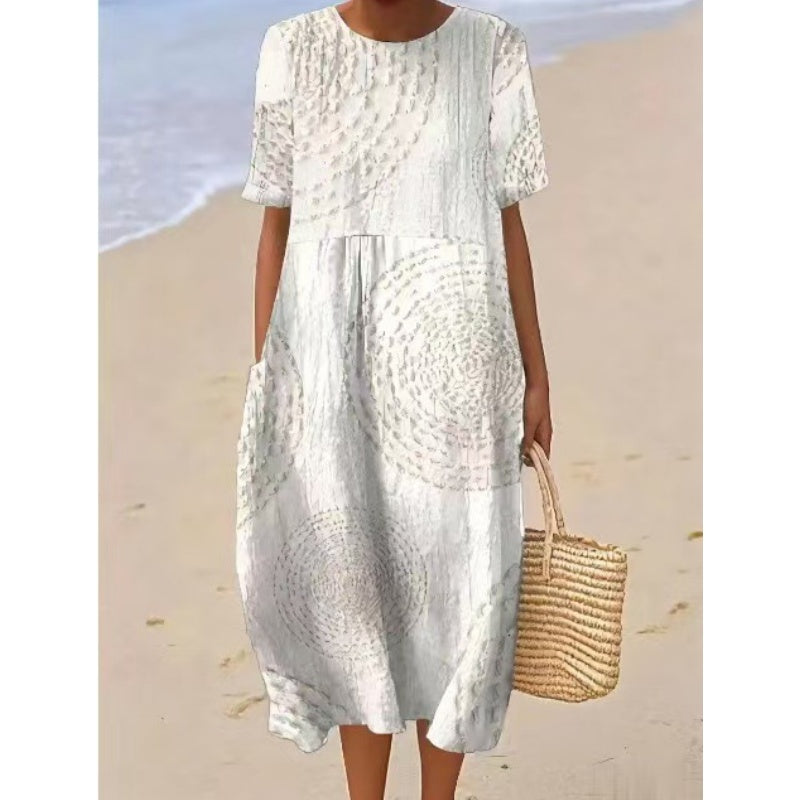 Női lezser, bő midi ruha