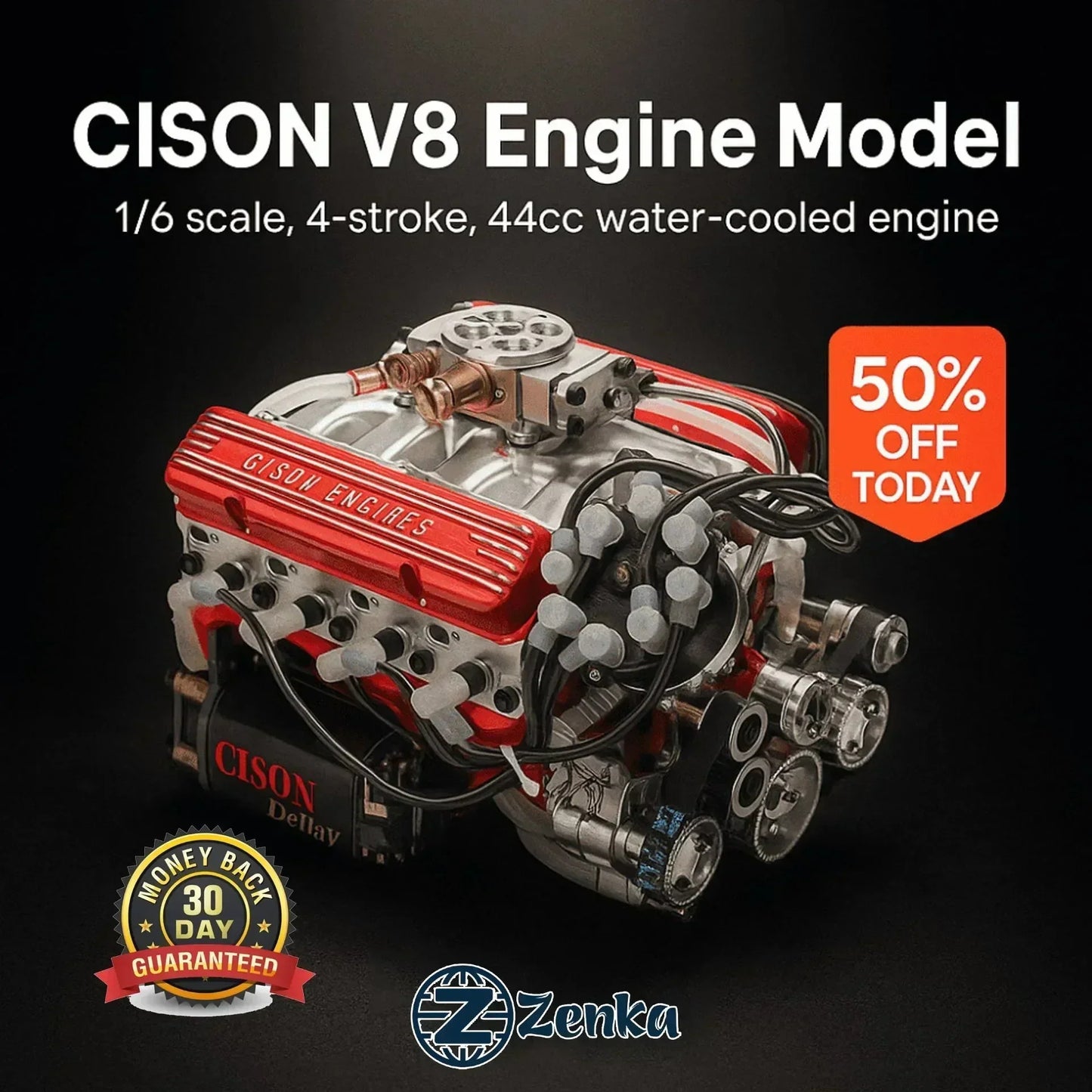 CISON benzinüzemű V8 OHV önszerelődő motormodell