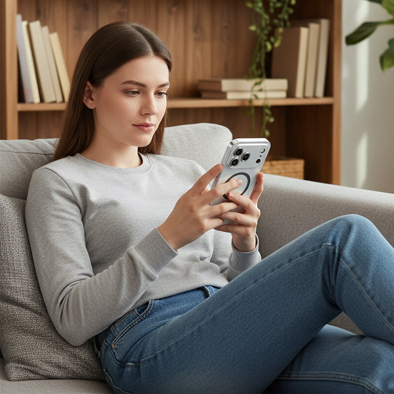 📱Mágneses fémtok iPhone 17 / 17 Pro / 17 Pro Max készülékhez